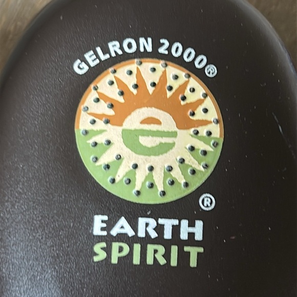 Earth Spirit Flip Flop Dark Brown Sandals with Flower Genuine Leather Size 6 - Picture 16 of 16